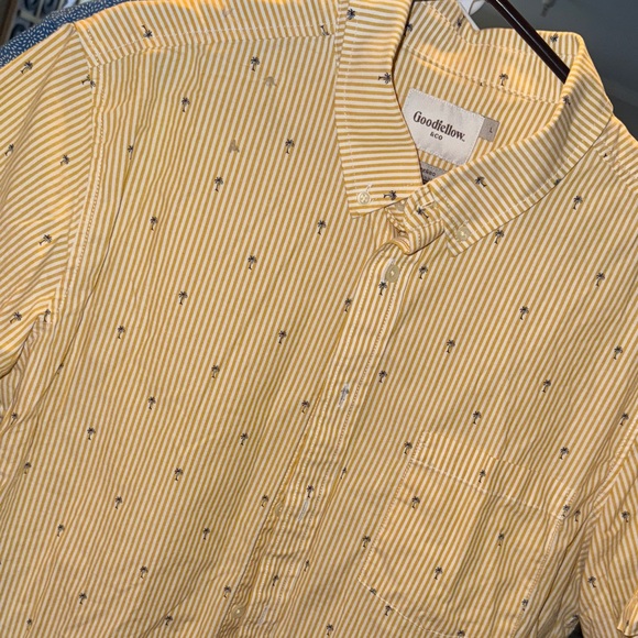 Goodfellow & Co Men's Mustard Patterned Shirt - Picture 4 of 4